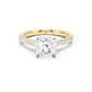 Notre Engagement Ring with Diamond Band