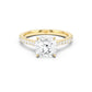 Notre Engagement Ring with Diamond Band
