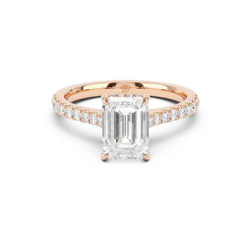 Notre Engagement Ring with Diamond Band