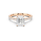 Notre Engagement Ring with Diamond Band