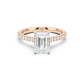 Notre Engagement Ring with Diamond Band