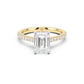 Notre Engagement Ring with Diamond Band