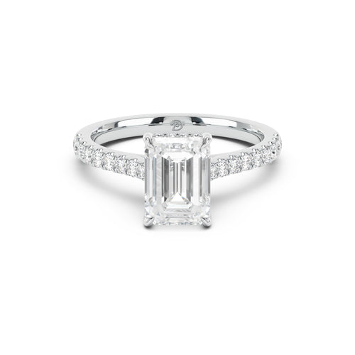 Notre Engagement Ring with Diamond Band