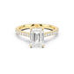 Notre Engagement Ring with Diamond Band