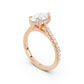 Notre Engagement Ring with Diamond Band