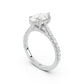 Notre Engagement Ring with Diamond Band