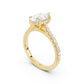 Notre Engagement Ring with Diamond Band