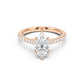 Notre Engagement Ring with Diamond Band