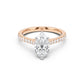 Notre Engagement Ring with Diamond Band