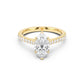 Notre Engagement Ring with Diamond Band