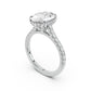 Notre Engagement Ring with Diamond Band