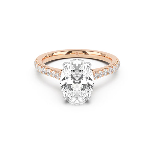 Notre Engagement Ring with Diamond Band