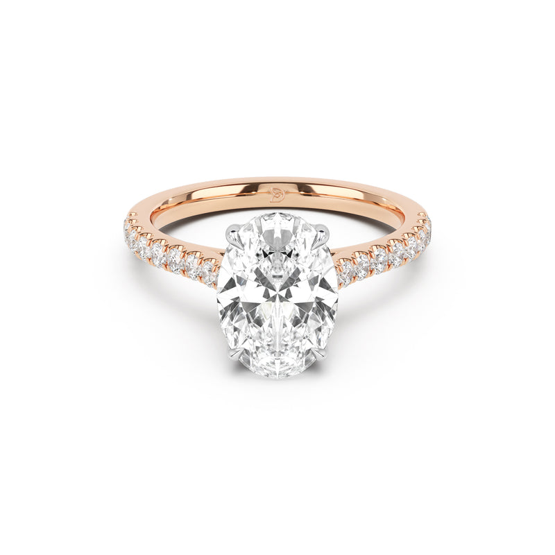 Notre Engagement Ring with Diamond Band