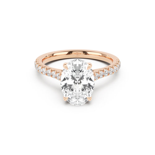 Notre Engagement Ring with Diamond Band