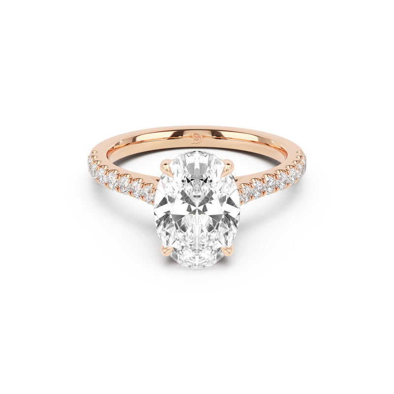 Notre Engagement Ring with Diamond Band