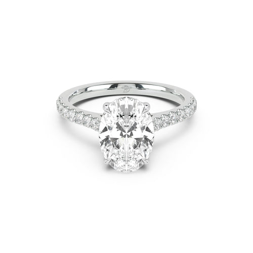 Notre Engagement Ring with Diamond Band