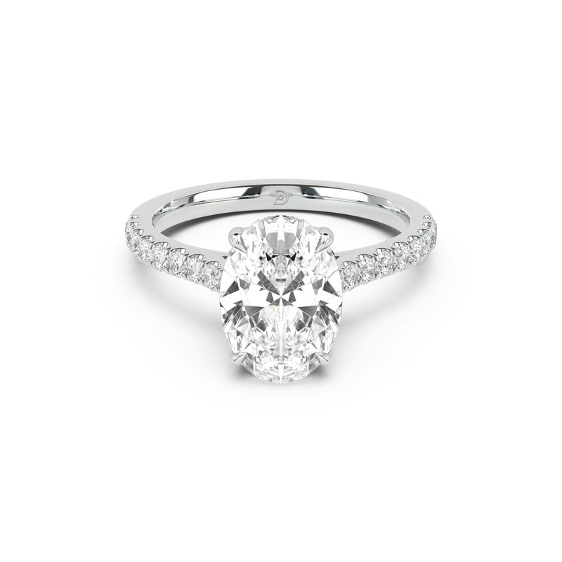 Notre Engagement Ring with Diamond Band