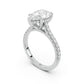 Notre Engagement Ring with Diamond Band