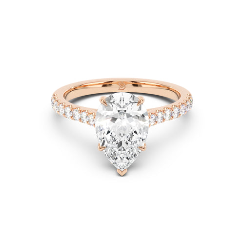 Notre Engagement Ring with Diamond Band