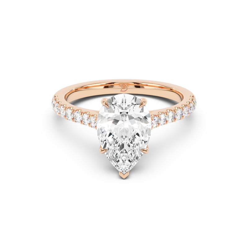 Notre Engagement Ring with Diamond Band