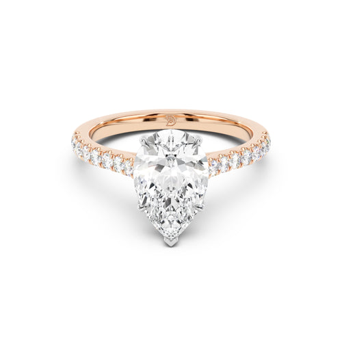 Notre Engagement Ring with Diamond Band