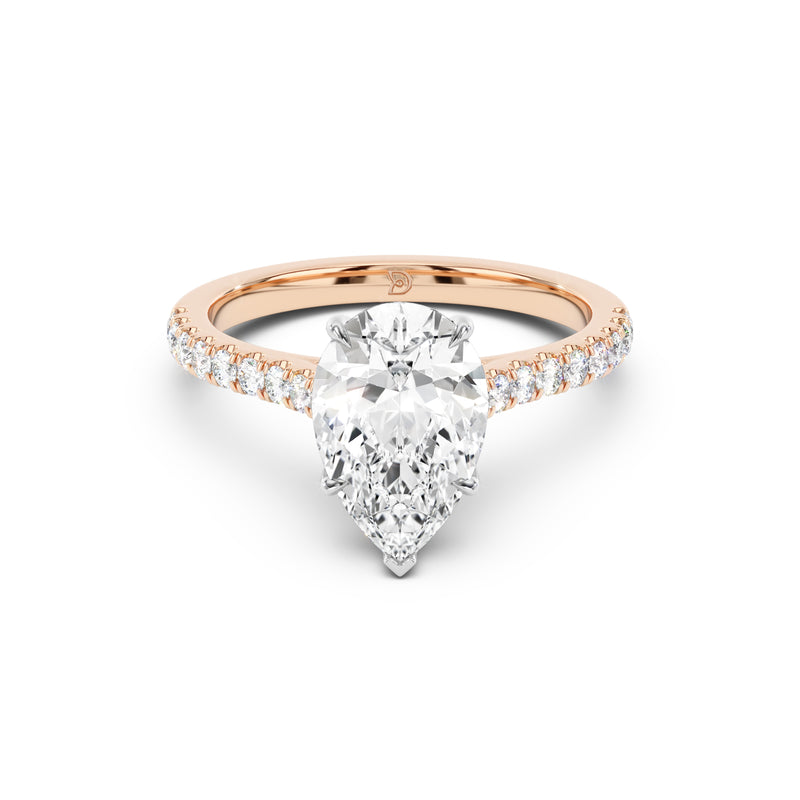 Notre Engagement Ring with Diamond Band