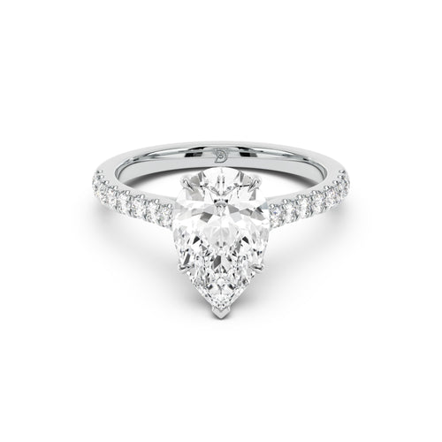 Notre Engagement Ring with Diamond Band