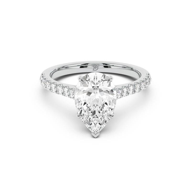 Notre Engagement Ring with Diamond Band