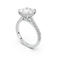Notre Engagement Ring with Diamond Band