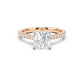 Notre Engagement Ring with Diamond Band