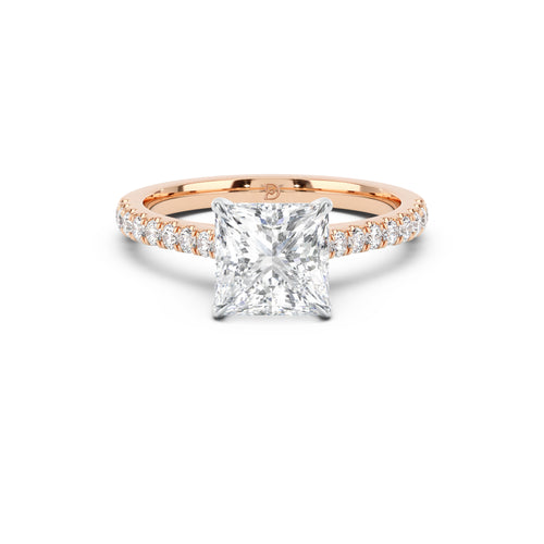 Notre Engagement Ring with Diamond Band