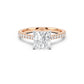 Notre Engagement Ring with Diamond Band