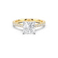 Notre Engagement Ring with Diamond Band