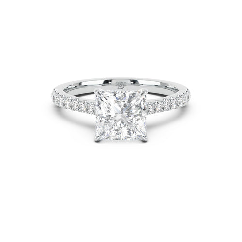 Notre Engagement Ring with Diamond Band