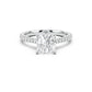 Notre Engagement Ring with Diamond Band
