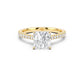 Notre Engagement Ring with Diamond Band