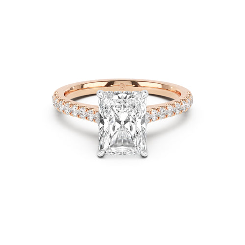 Notre Engagement Ring with Diamond Band