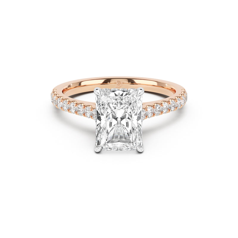 Notre Engagement Ring with Diamond Band