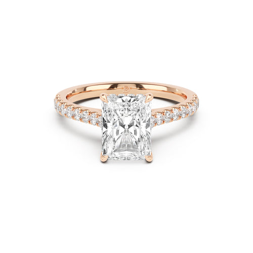 Notre Engagement Ring with Diamond Band