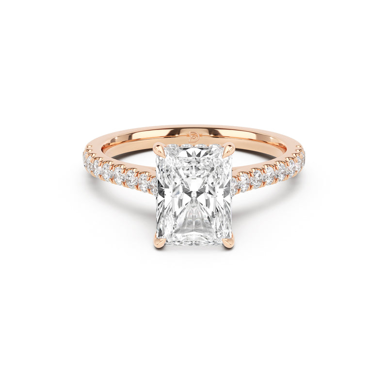 Notre Engagement Ring with Diamond Band