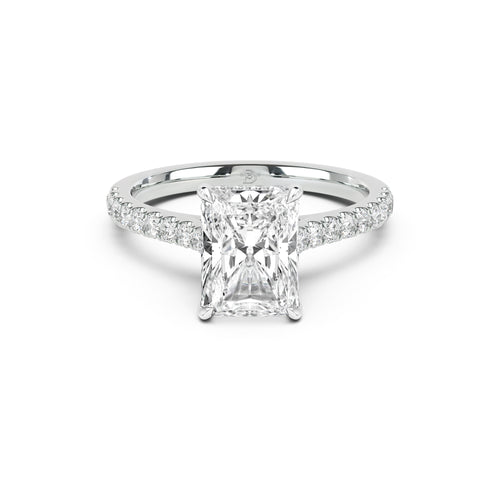 Notre Engagement Ring with Diamond Band
