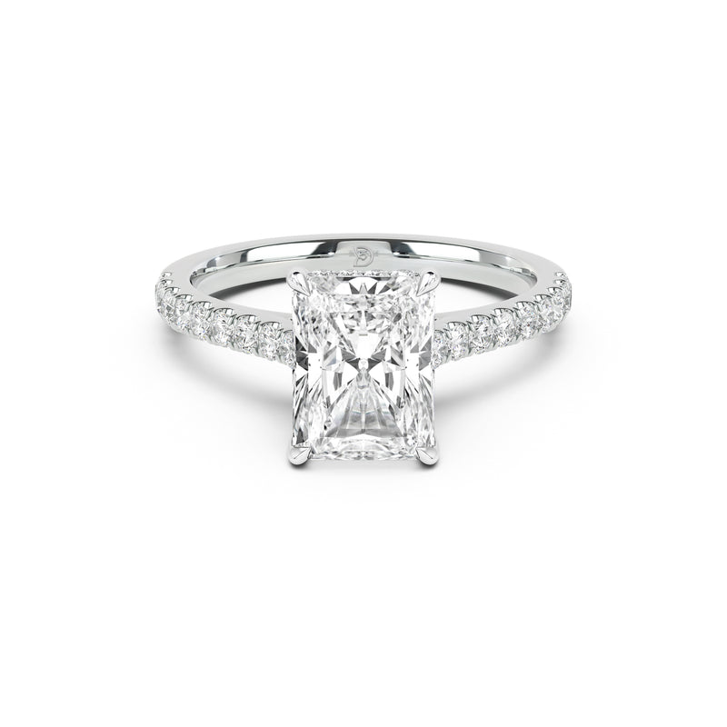 Notre Engagement Ring with Diamond Band
