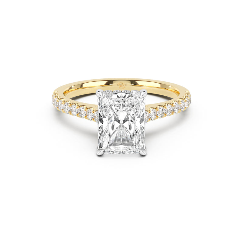 Notre Engagement Ring with Diamond Band
