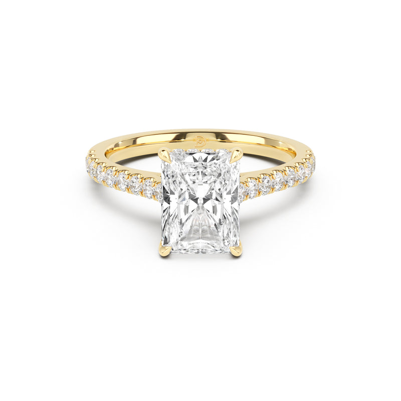Notre Engagement Ring with Diamond Band