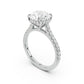 Notre Engagement Ring with Diamond Band