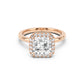 Stella Halo  Engagement Ring with Plain Band