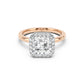 Stella Halo  Engagement Ring with Plain Band