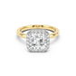 Stella Halo  Engagement Ring with Plain Band