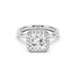 Stella Halo  Engagement Ring with Plain Band