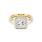 Stella Halo  Engagement Ring with Plain Band